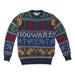 CERDÁ LIFE'S LITTLE MOMENTS Women's Hogwarts Knitted to Spend Endearing and Family-Christmas Sweater Woman and Man Sweatshirt XXL Blue