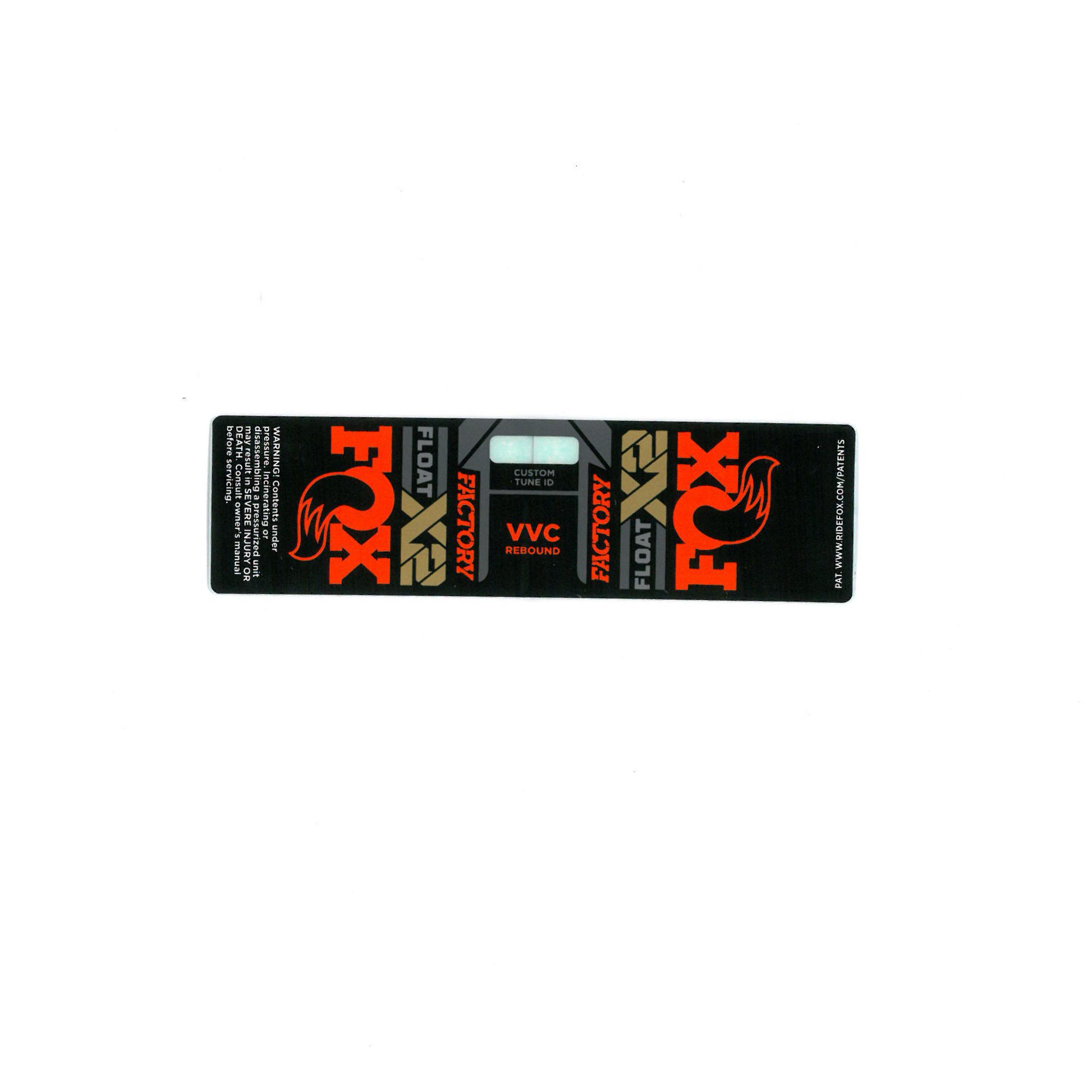 FOX Shock FLOAT X2 Factory Resy Decal 2021