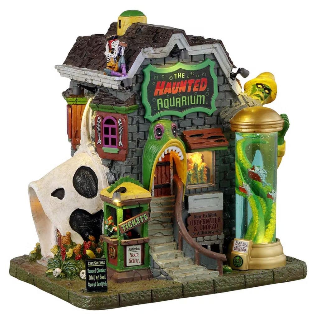 Lemax - Spooky Town - Lighted Buildings: Haunted Aquarium - (35001) /Xmas