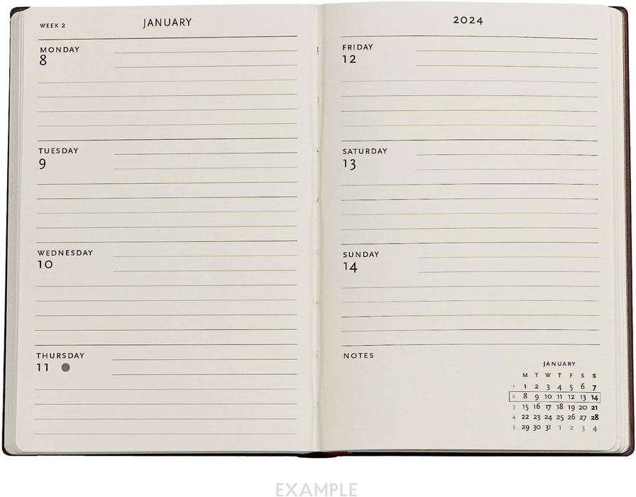 Safavid Indigo (Safavid Binding Art) Mini 18-month Dayplanner 2024