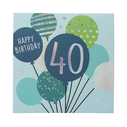 Depesche 0011694-006 Pop-Up Greeting Card for 40th Birthday Folding Card with Music, Light Elements and an Original Saying, Birthday Card with Envelope, Format 15.5 x 15.5 cm