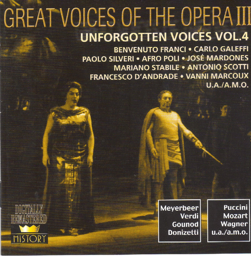 Great Voices Of The Opera III - Unforgotten Voices Vol. 4