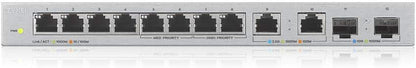 Zyxel Multi-Gig 12-Port Unmanaged Switch, 2-Port 2.5G, 2-Port 10G SFP+ Desktop/Wallmount