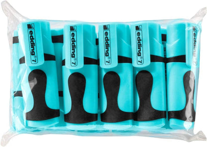 edding 7 mini highLighter - pastel Blue - 10 highLighter Pens - Chisel nib 1-3 mm - small highLighter in trendy colours - for Bullet Journals, school, college, university or the office