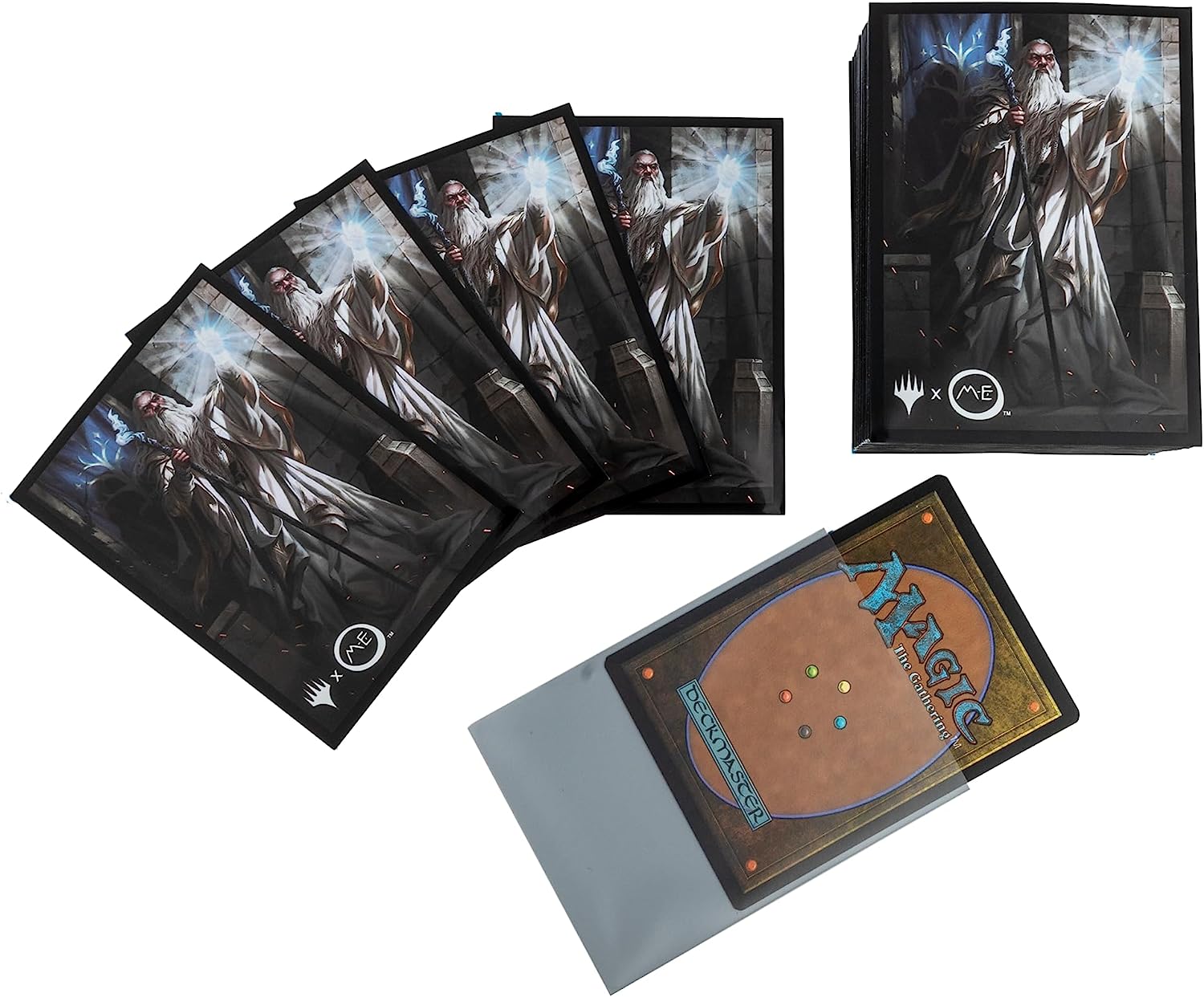 Ultra Pro - The Lord of The Rings: Tales of Middle-Earth 100ct Deck Protector Sleeves - Ft. Gandalf for Magic: The Gathering - Glare-Free Matte Finish & ChromaFusion Technology for Card Protection