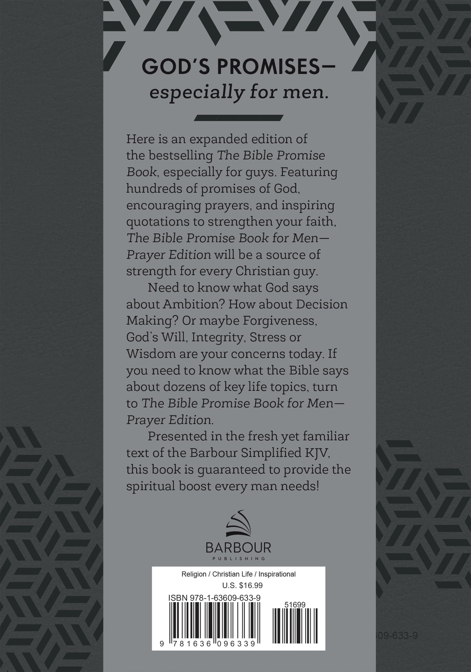 The Bible Promise Book for Men--Barbour Skjv Prayer Edition