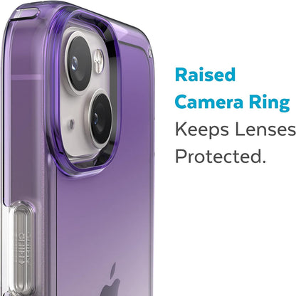 Speck Products Gemshell Ombre Case fits iPhone 14 Plus 6.7" Model, Amethyst Purple Fade/Clear PURPLE /CLEAR