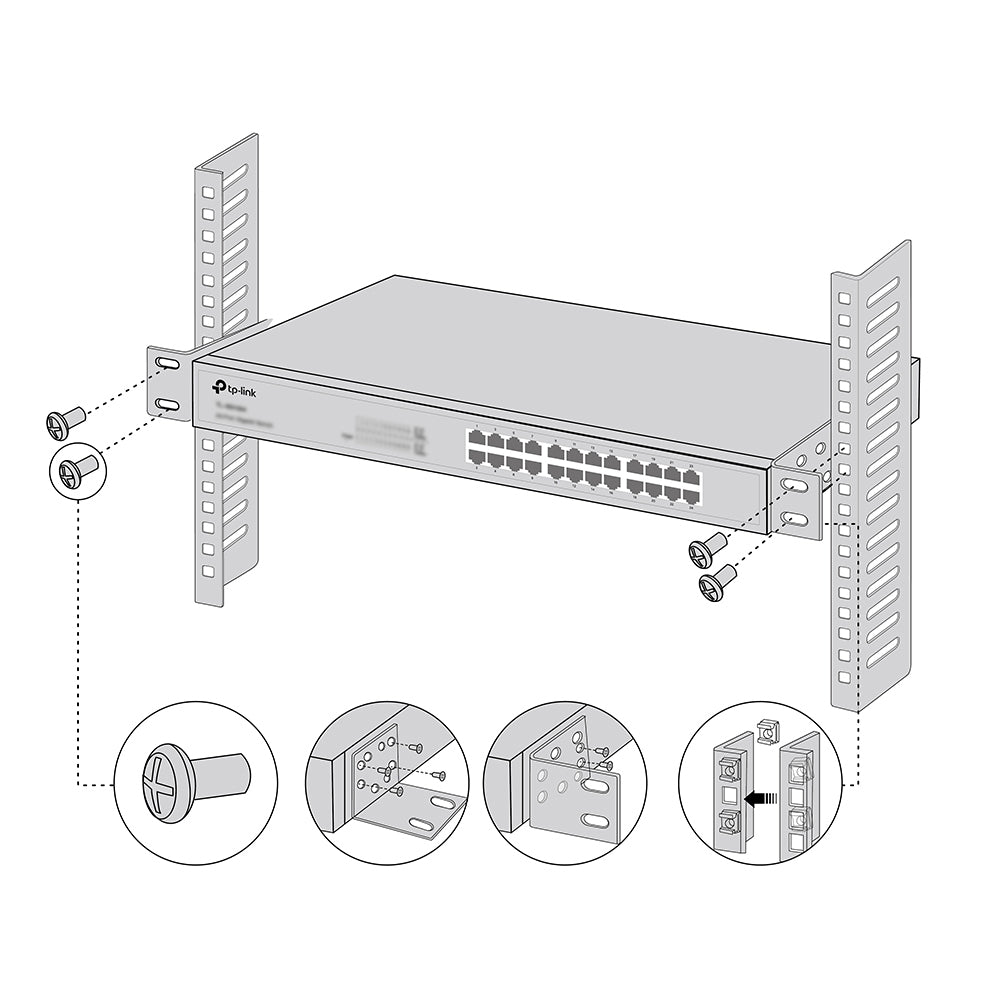 Tp-Link - Rack Mounting Kit - 13`` - For Tp-Link Tl-Sg1008, Sg1016, Sg1024, Sg3210, Jetstream Tl-Sg2210, Sx3206, Omada Oc