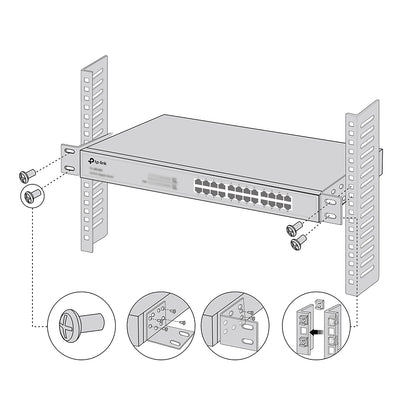 Tp-Link - Rack Mounting Kit - 13`` - For Tp-Link Tl-Sg1008, Sg1016, Sg1024, Sg3210, Jetstream Tl-Sg2210, Sx3206, Omada Oc
