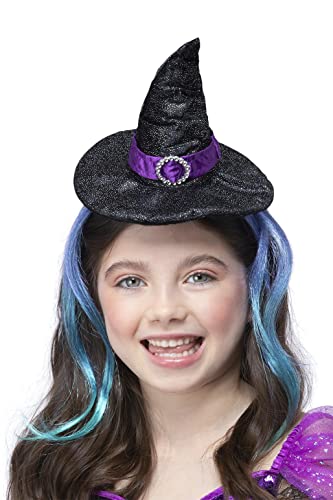 Smiffys Glitter Witch Headband With Hair