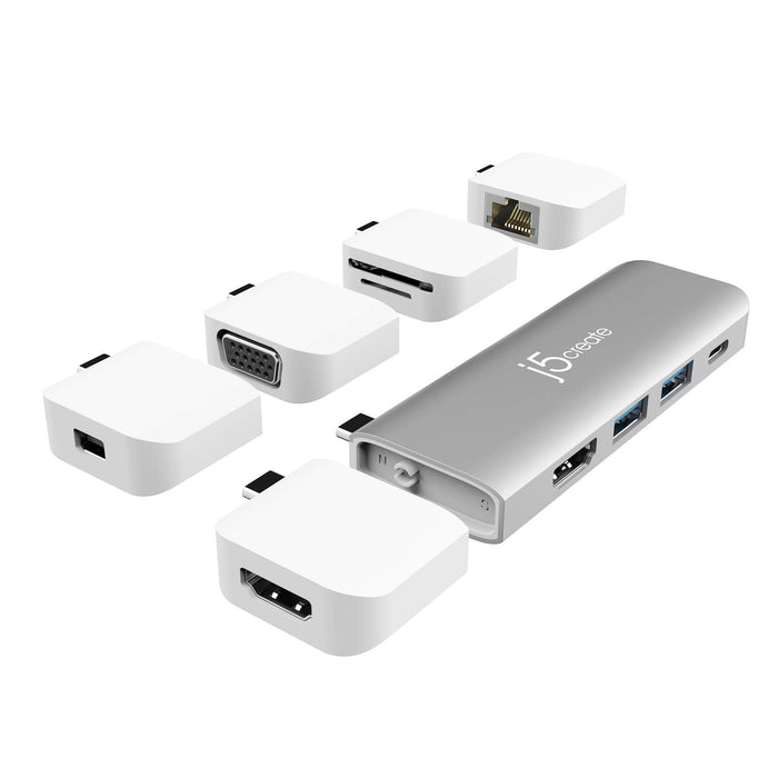 J5CREATE ULTRADRIVE Kit USB-C Multi-Display Modular Dock - Perfect Docking Station for MacBook, MacBook Air, MacBook Pro