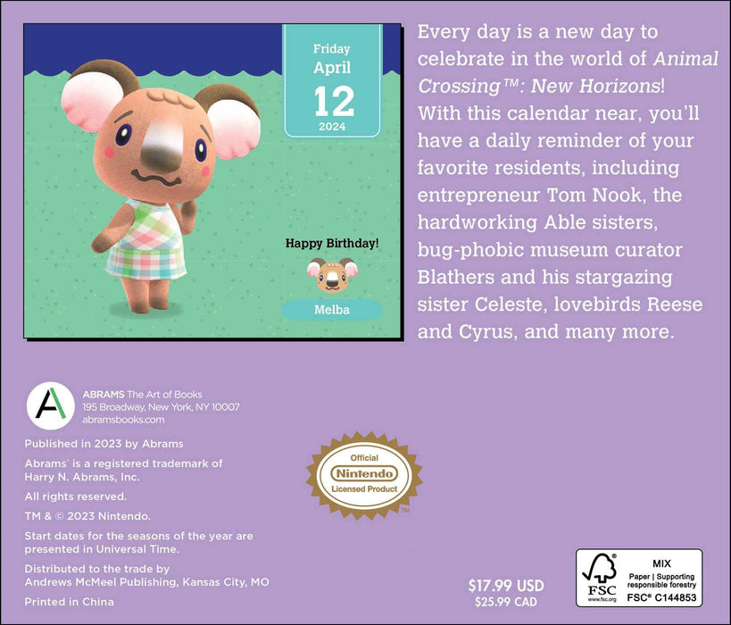 Box - Cal 24 Animal Crossing New Horizons 2024