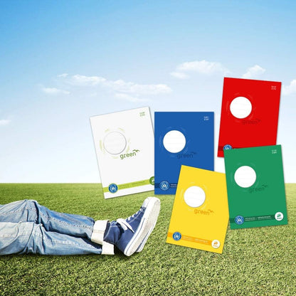 Staufen Staufen Green 794004611 Notebook Cover with Labelling Field DIN A4 150 g/m² Recycled Paper Colour: Green Perfect Protection for Exercise Books Pack of 10