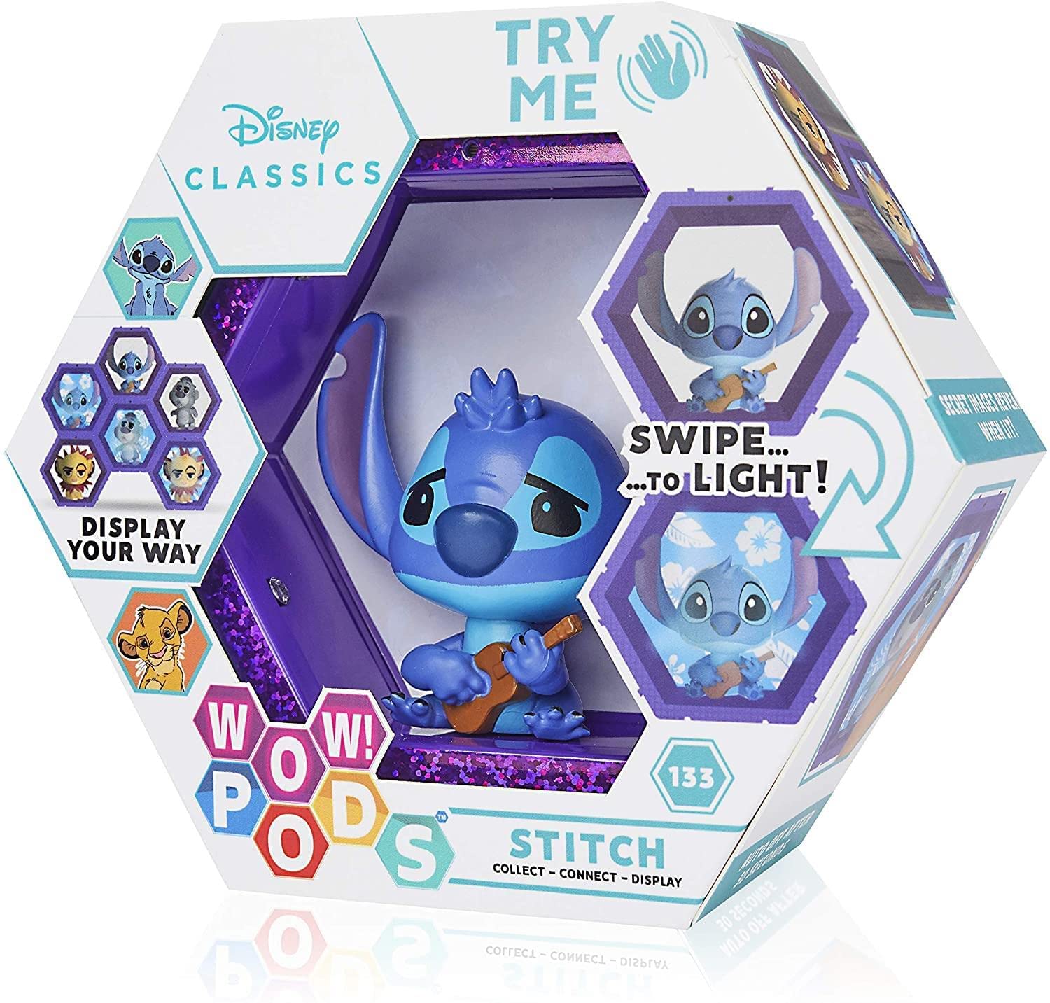 WOW! PODS Stitch - Lilo & Stitch | Official Disney Classic Light-Up Bobble-Head Collectable Figure