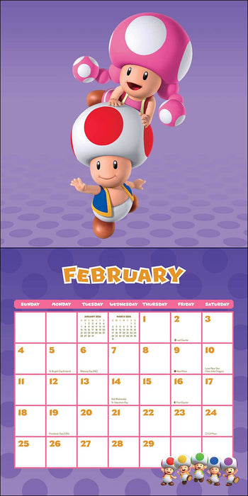 Wall - Cal 24 Super Mario 2024 Wall Calendar