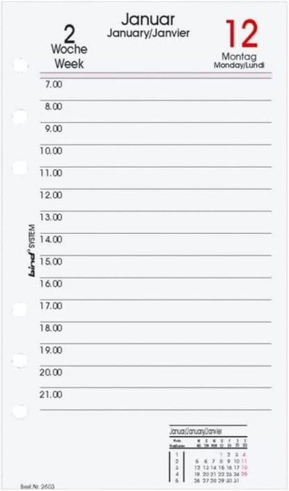 bind Calendar insert 2023 DIN approx. A6 - 1 day / 1 page