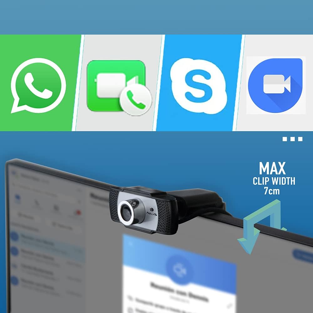 NGS XPRESSCAM720 - HD Webcam 1280x720 with USB 2.0 Connection, Built-In Microphone, 1Mpx Resolution and Plug&Play NGS XPRESSCAM 720
