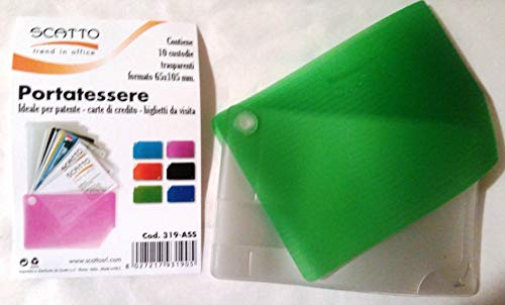 Porta Card 10 Tasche Rigato Col.Ass