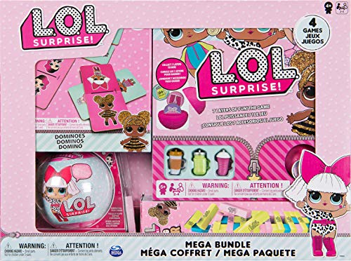 L.O.L. Surprise: Bundle: Gioco+Domino+Jumbling Tower+Puzzle Nella Sfera
