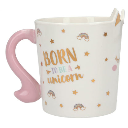 Depesche 11956 11956 Ylvi Born to be a Unicorn 11oz Porcelain Mug - Ideal for Cocoa, Coffee, Tea and Other Drinks, Multi-Colour