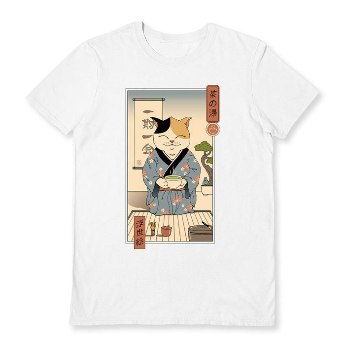 VINCENT TRINIDAD (CAT TEA CEREMONY) WHITE UNISEX T-SHIRT SMALL