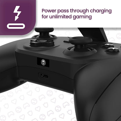 Rotor Riot Gaming Controller for Android – Wired Android Gamepad with Triggers, Power Pass Through Charging, D-Pad - Handheld Game Console Accessory with ZeroG Mobile Device Holder PWR+