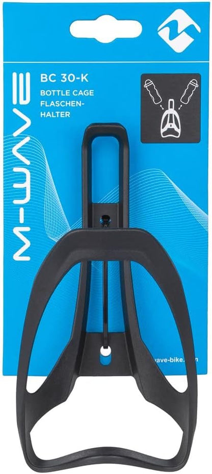 M-Wave Unisex Adult BC 30-K Water Bottle Cage, Black, One Size