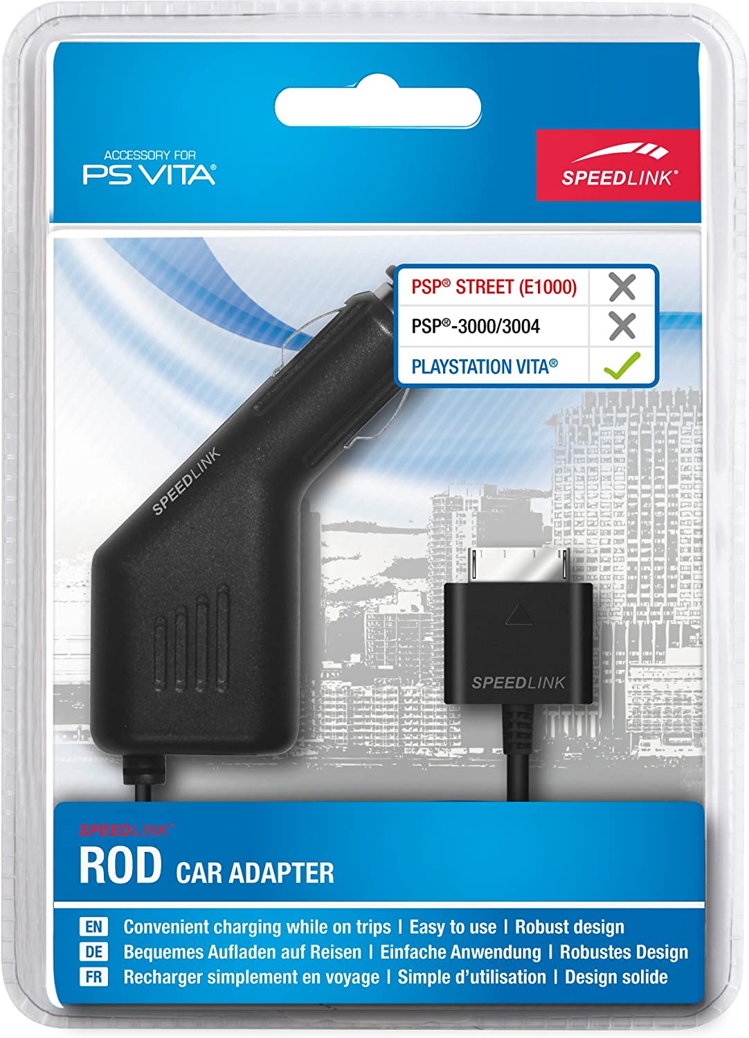 PS VITA - Rod Car Adapter Black PSvita (Speedlink)