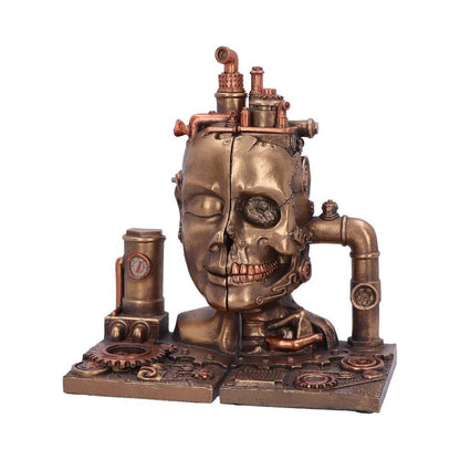 Split Steampunk Human Skeleton Bookends 22.5Cm