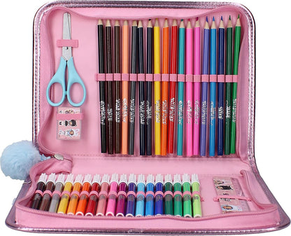 Na!Na!Na! Surprise Create Stationery | Stationery Set | With a Picture of Your Favourite Hero! | Beautiful Complete Set with Case | Pink - One Size