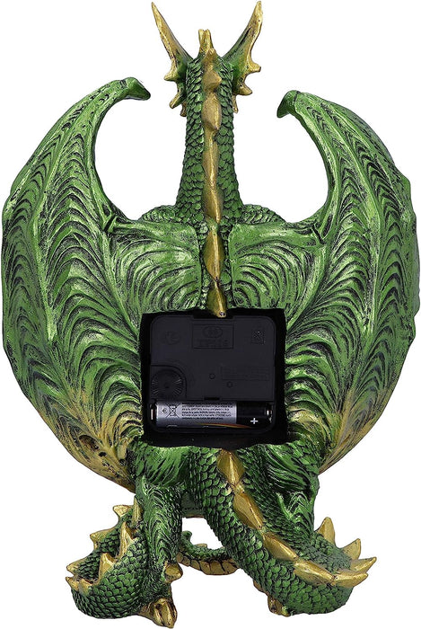 Emerald Chronology Green Dragon Wall Clock Plaque