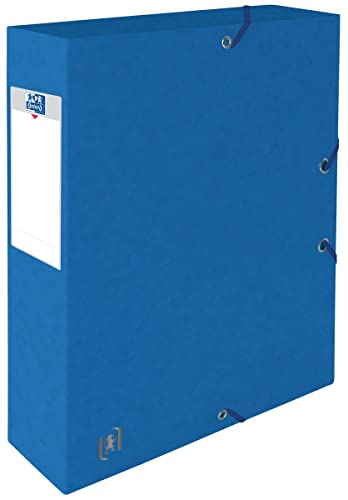 OXFORD Top File Elasticated File Box with 6 cm Spine Blue