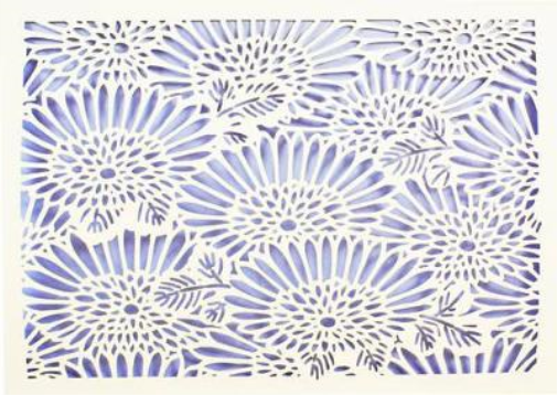 Note Card Laser Cut Blossoms