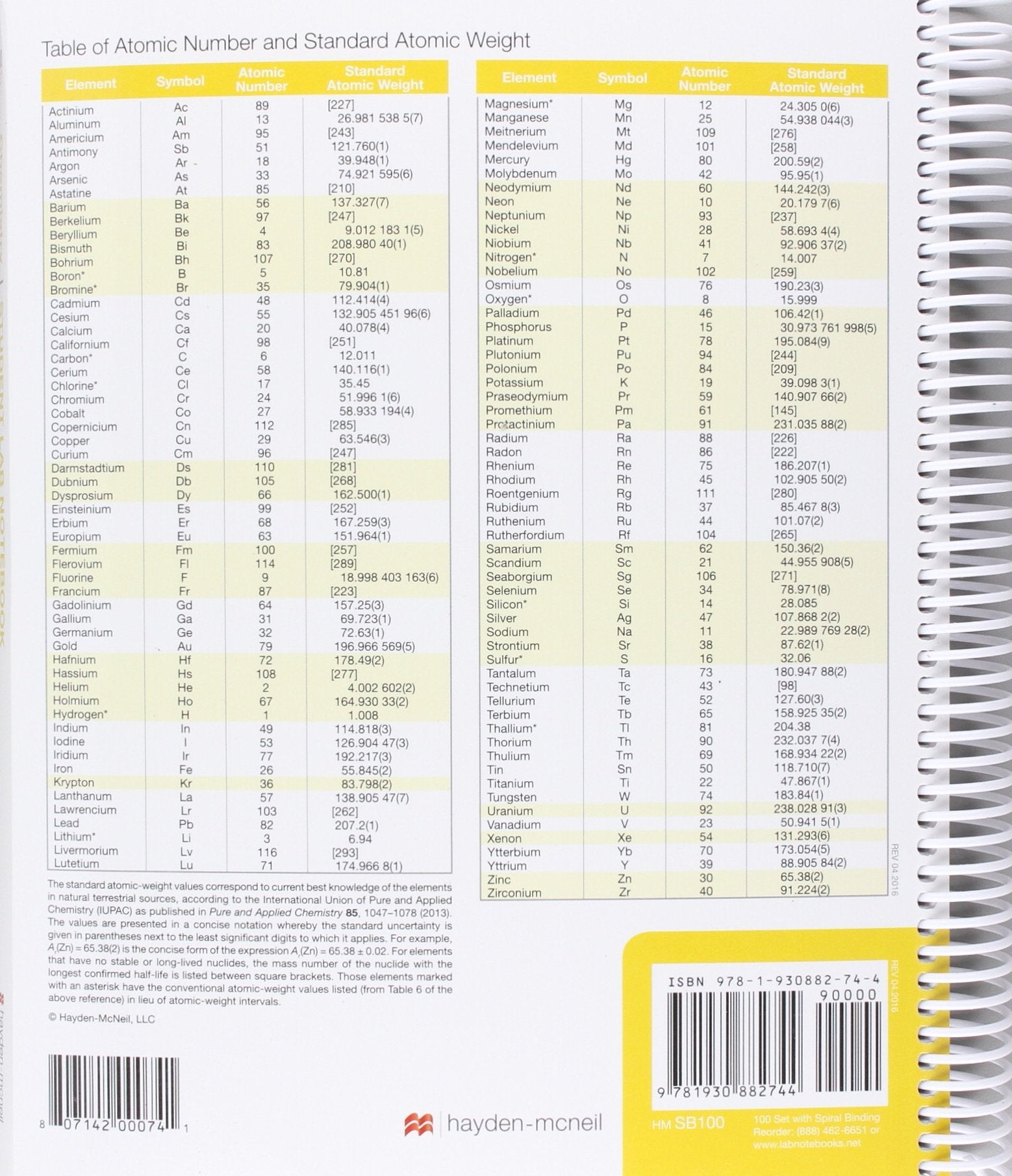 Student Lab Notebook