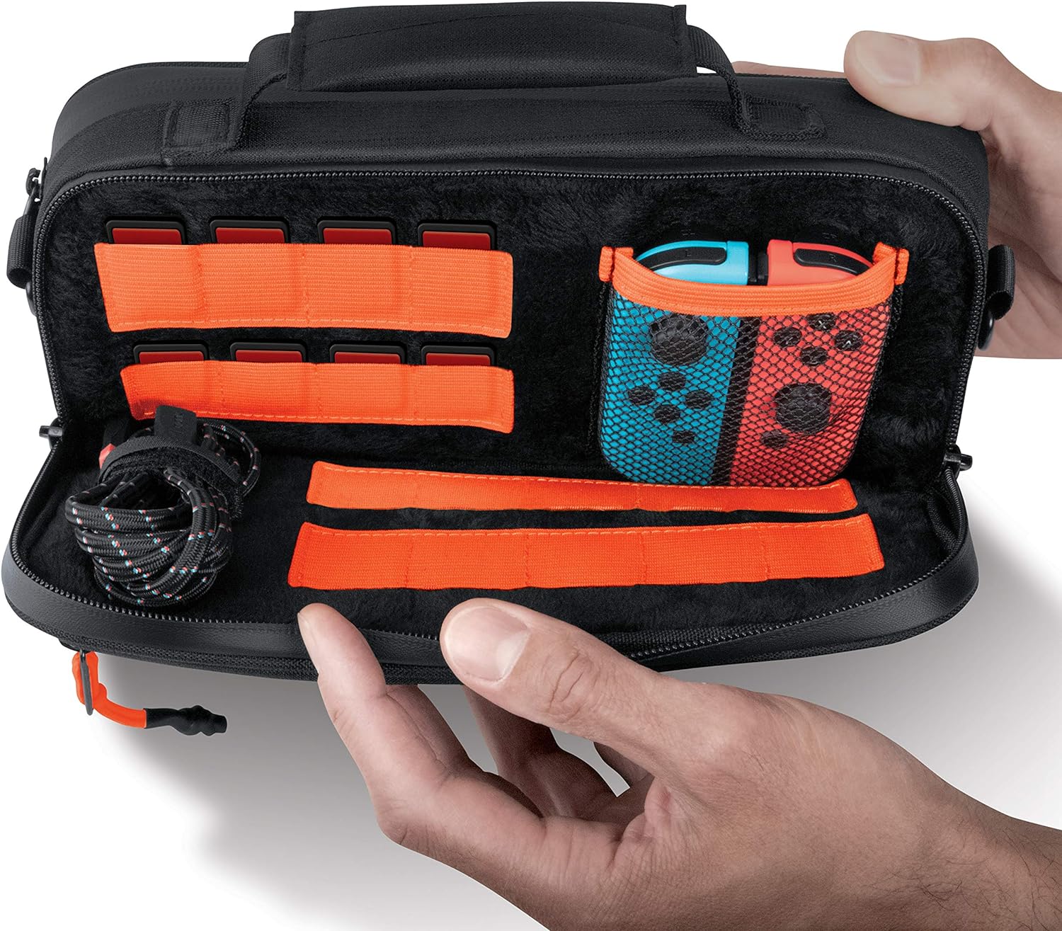 bionik BNK-9030 Commuter Reinforced Tactile Bag for Nintendo Switch and Accessories, Black