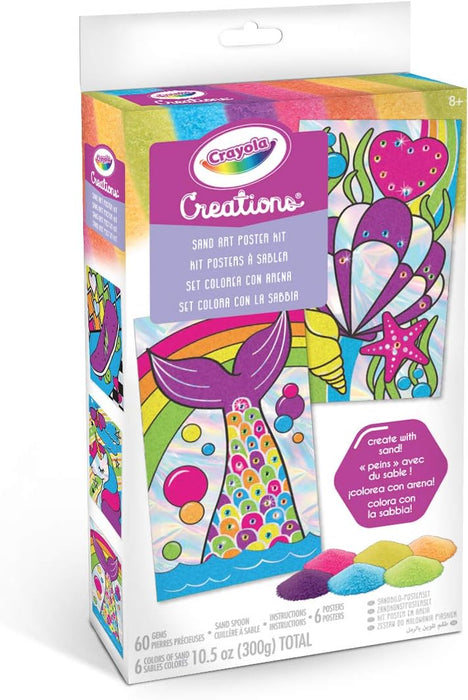 CRAYOLA 04-1175 Creations Colour Sand Poster Set for Creative Activity and Gift for Girls Age 8+ Color Set with Sand