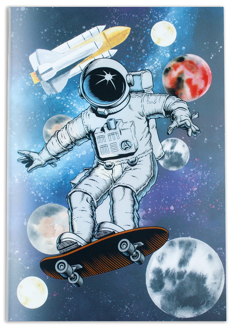 RNK 46795 Notebook "Skatonaut", PP Cover, DIN A5, Squared, 100 Sheets, Pack of 1