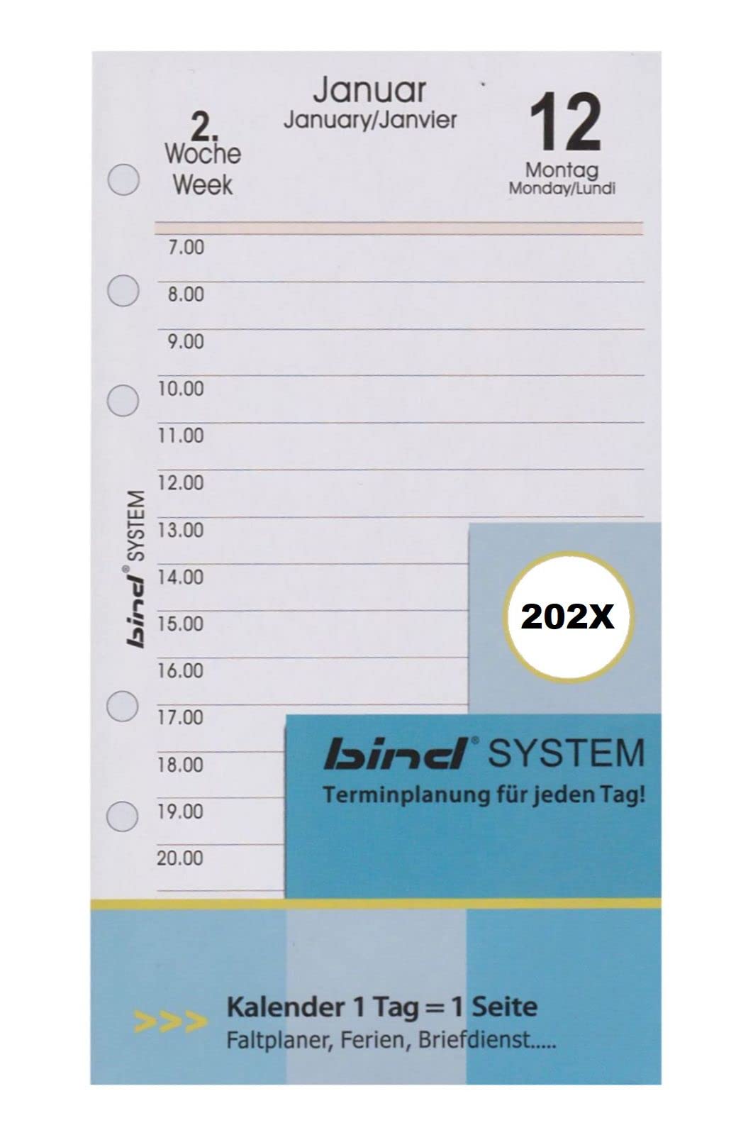 bind Calendar insert 2023 DIN approx. A6 - 1 day / 1 page