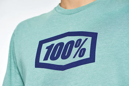 100% ICON Short Sleeve T-Shirt Ocean Blue Heather M