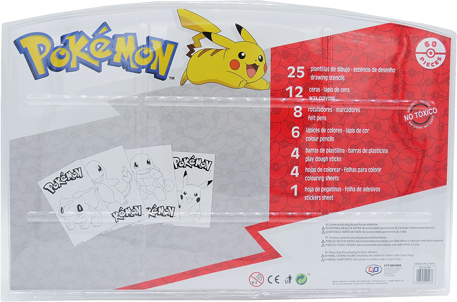 Pokemon Kunstset 60-teilig Pokemon