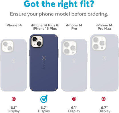 Speck Products Gemshell Ombre Case fits iPhone 14 Plus 6.7" Model, Amethyst Purple Fade/Clear PURPLE /CLEAR