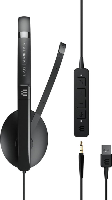 EPOS I SENNHEISER ADAPT 165 USB II - Headset - on-ear - wired - USB, 3.5 mm jack - black - Optimised for UC
