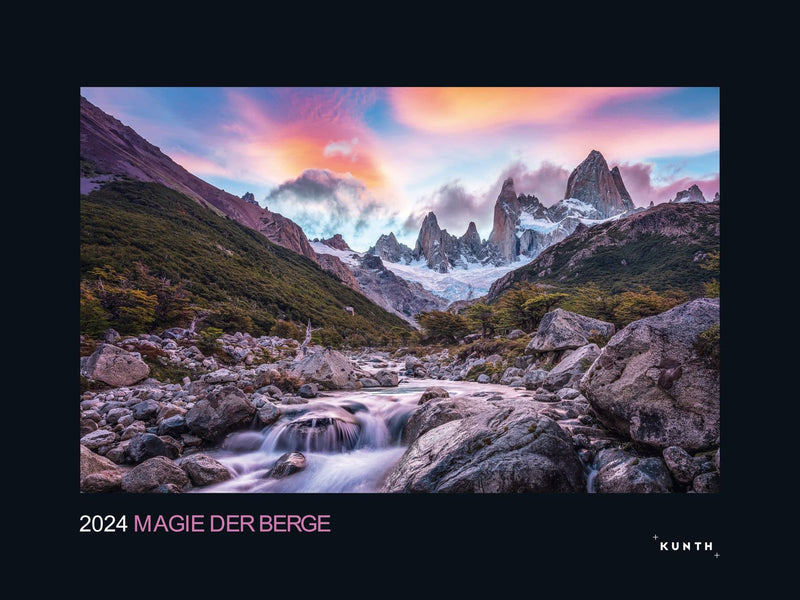 KUNTH Monats-Wandkalender Magie der Berge 2024