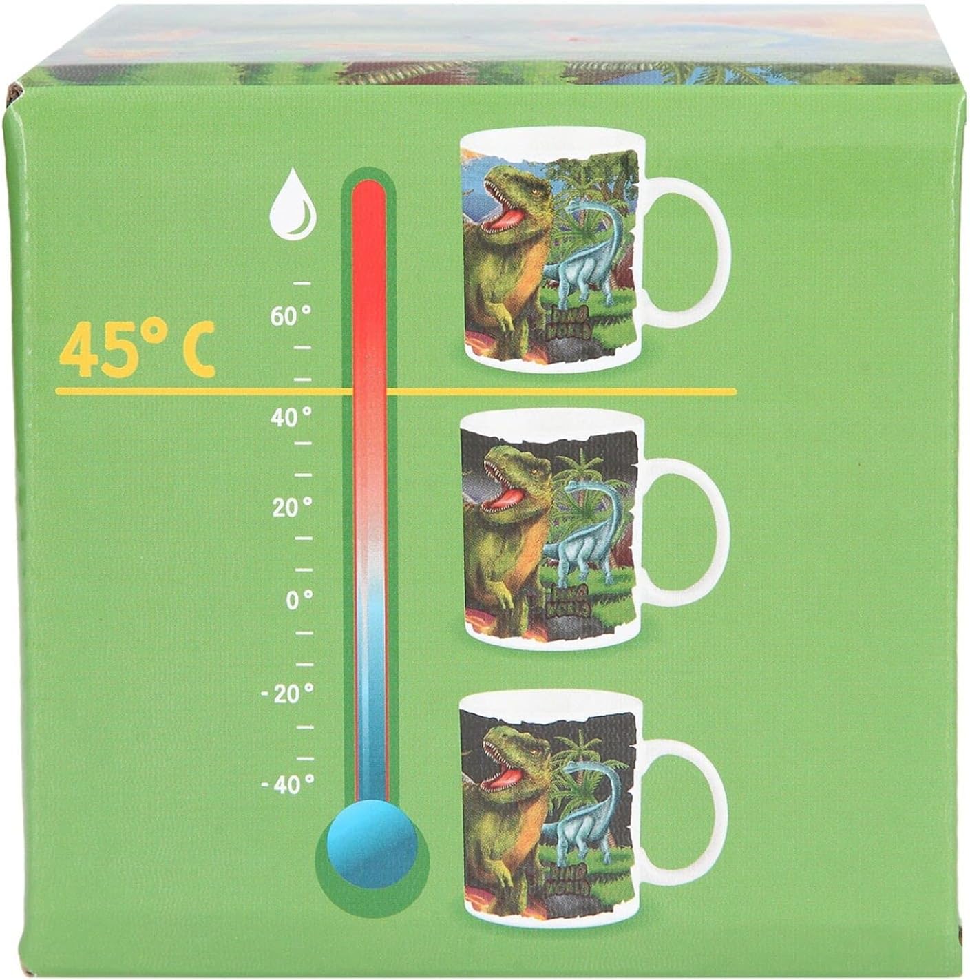 Depesche 11638 Dino World Colour Changing Effect Porcelain Mug 11 oz Capacity Ideal for Cocoa, Coffee, Tea and Other Drinks