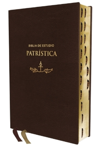 Reina Valera Revisada, Biblia de Estudio Patrística, Leathersoft, Marrón, Interior a DOS Colores, Con Índice, Palabras de Jesús En Rojo