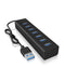 ICY BOX IB-HUB1700-U3 USB 3.2 Gen 1 (3.1 Gen 1) Type-A 5000 Mbit/s Black