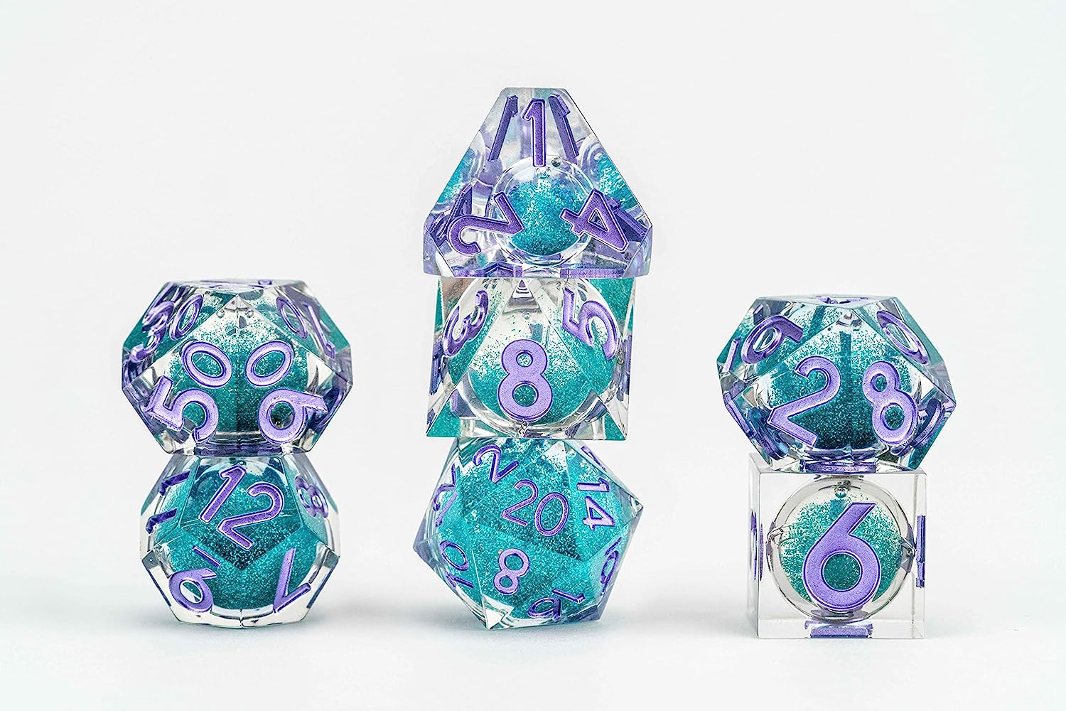 Disco Vibes: Individual D20 Elixir Liquid Core Dice