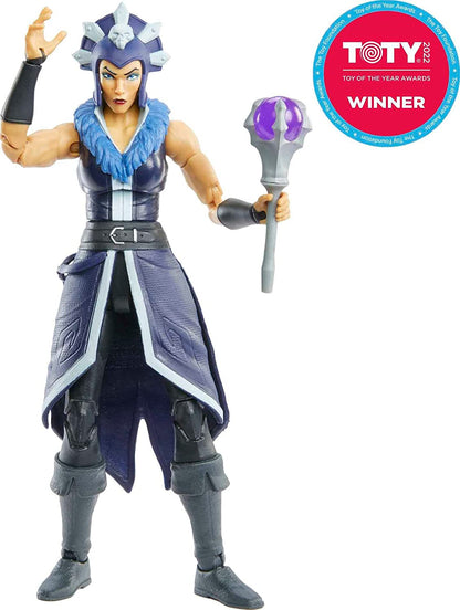 Masters of the Universe Masterverse Collection, Revelation Evil-lyn 7-in Motu Battle Figure for Storytelling Play and Display, Gift for Kids Age 6 and Older and Adult Collectors,GYV12