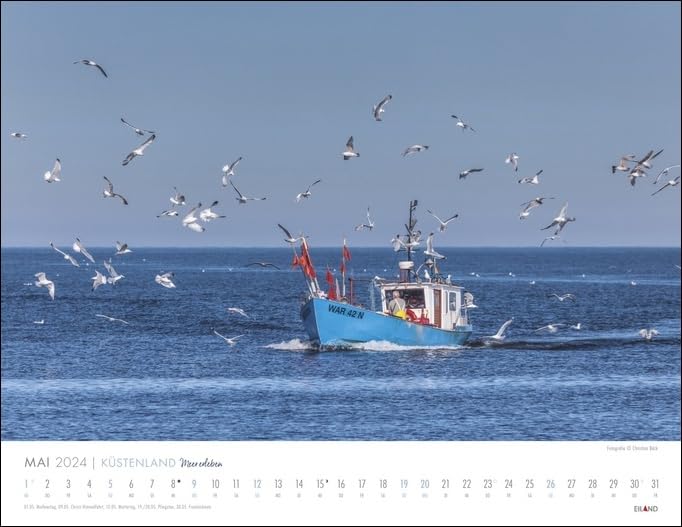 Monats-Wandkalender Kustenland, Meer erleben 2024