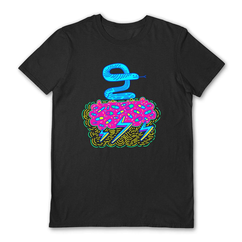 ROCKET MAN (MAGIC MAGIC SNAKE) BLACK UNISEX T-SHIRT